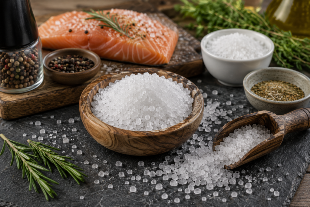 Coarse Food Salt for Culinary and Seasoning Applications